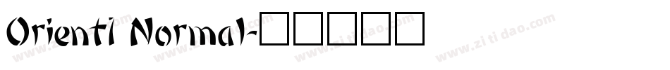 Orient1 Normal字体转换